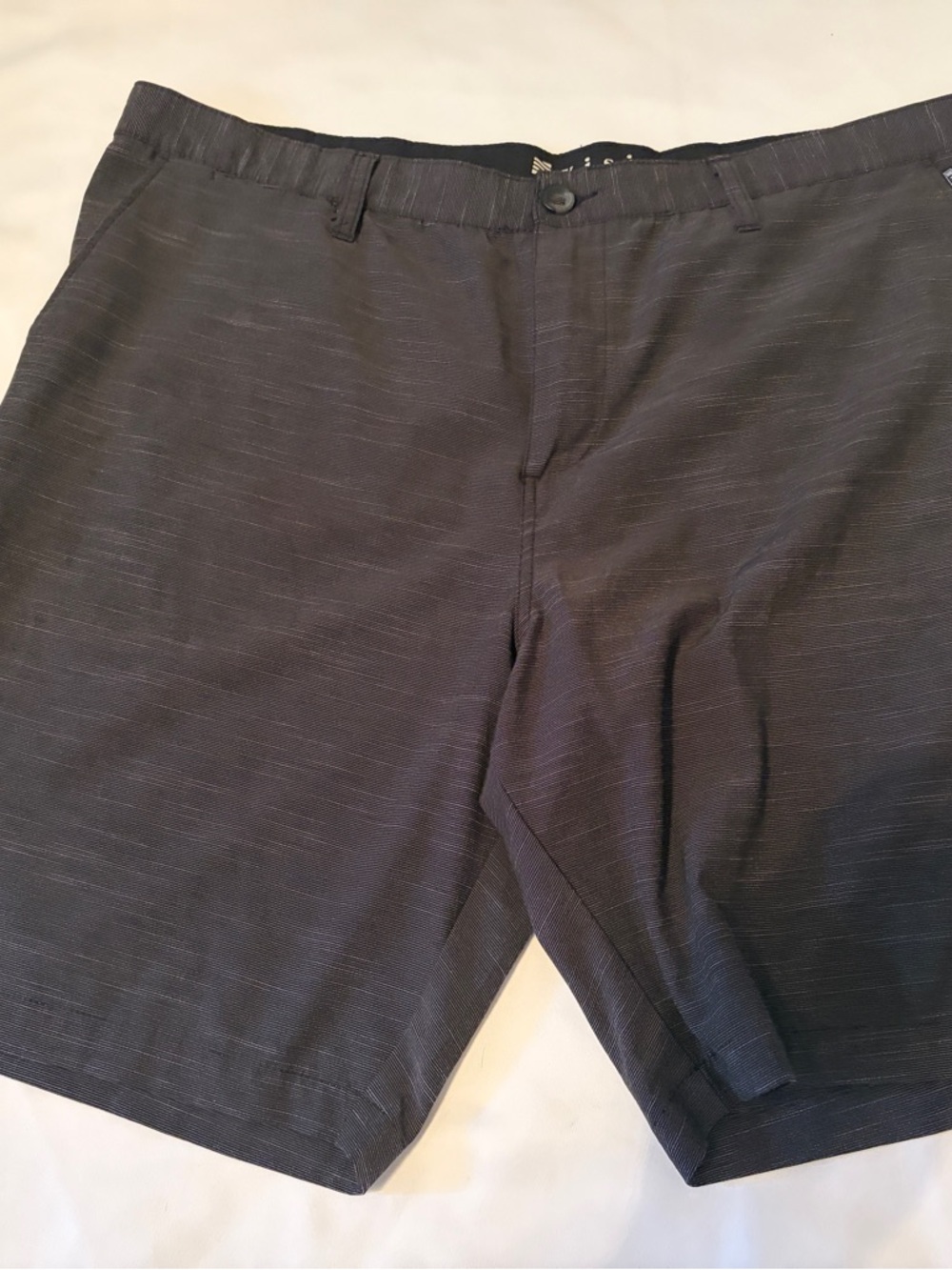 Men's Charcoal Flat Front Shorts - Sleek Everyday Style